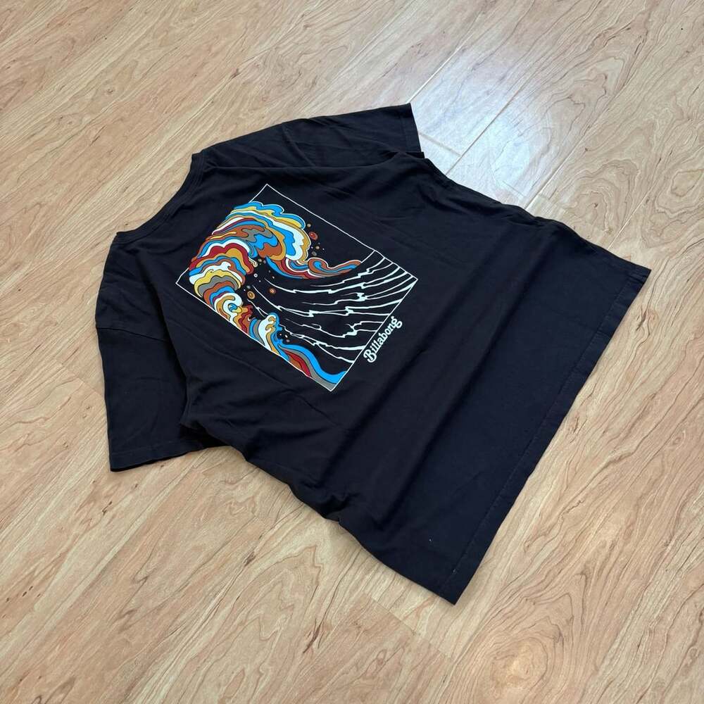 Billabong Wave Washed Tailored Fit Graphic T-Shirt Black Size Large